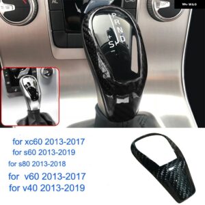 ボルボ S60 XC60 V60 V40 S80 S90 XC90 V90 カーボンパターン ギアスティック ギアセット ギアハンドル カーアクセサリー - white