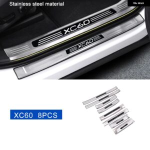 ボルボ XC90 2016-2022 外装 ドアシルストリップ 装飾 スカッフガードプレート ステッカー ステンレス アクセサリーカー スタイリング - xc60　2018-2022　8pcs5