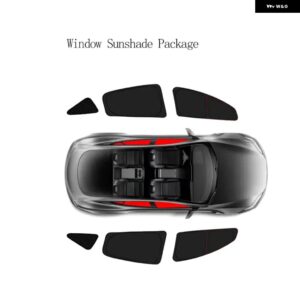 ボルボ XC60 パノラミックサンルーフ サンシェード サイドウィンドウ サンスクリーン 断熱材 ルーフ 蚊よけ 2018-2023 - 6pcs