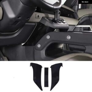 センター コンソール ニーサイド パネル 衝撃 トリム カバー ステッカー キット ABSマットブラック ランドローバー ディフェンダー 2020-2023 - Glossy black