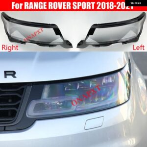 自動車 ランドローバー レンジローバー スポーツ 2018-2021 フロント ヘッドライト カバー ガラスレンズ シェル ライトキャップ ランプシェード - Left