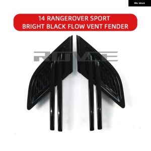 車 サイドベント グリル チューニングエア サイドベント グリル グリッド アウトレット ランドローバー レンジャーオーバースポーツ2014-2017 L494カー - Black 2pcs
