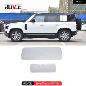車用リアスペアホイールタイヤシームレスプレート ランドローバー ディフェンダー 2020-2023 90 110 カバー トランク テールゲートボード - Jade Dragon White