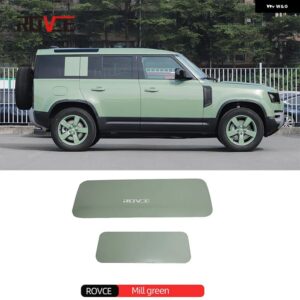 車用リアスペアホイールタイヤシームレスプレート ランドローバー ディフェンダー 2020-2023 90 110 カバー トランク テールゲートボード - Mill green
