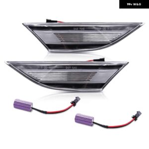 ポルシェ 2個 991 カレラ 12-16 981 ケイマン ボクスターフロント LED サイド マーカー ライトウィンカーランプ交換 OEM アン - Clear Lens