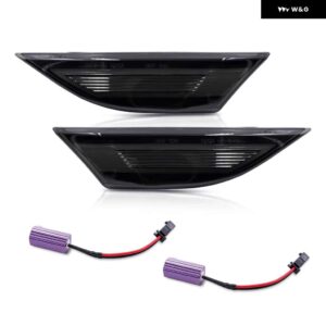ポルシェ 2個 991 カレラ 12-16 981 ケイマン ボクスターフロント LED サイド マーカー ライトウィンカーランプ交換 OEM アン - Smoke lens