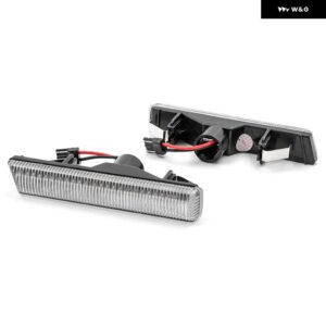 BMW 2個 LED サイド マーカー フラッシュランプ ウィンカー インジケーター ウインカー ライト 01-06 E46 M3 クーペ/コンバーチブル 95-01 E38 クリアレン - Clear normal flash