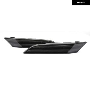 ポルシェ 2個 2019+ 911 992 フロント LED ダイナミックサイド マーカー ライトウィンカーランプアンバー交換 OEM サイド マー - Smoke lens