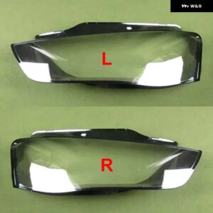 アウディ フロントヘッドランプカバー ヘッドライト シェルクリアランプシェードレンズ プレキシガラス A4 A4L B9 2013 2014 2015 - 2PCS Left and Right