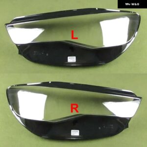 アウディ クリアランプシェードヘッドランプカバー レンズ ヘッドライト ランプシェルプレキシガラス A6 A6L C7 2016 2017 2018 - 2PCS Left and Right