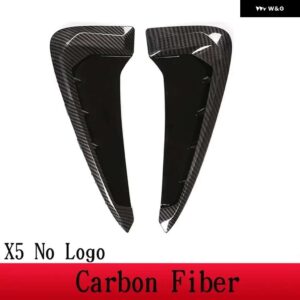 BMW X5 F15 X5M F85 2014-2018 ABS ブラック//カーボン車サメギルサイドフェンダー ベント ステッカー オート - Carbon Fiber NO Logo