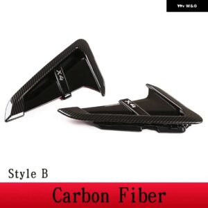 BMW X3 X4 G01 G02 2018-2022 ABS カーボン車サメエラサイドフェンダー ベント装飾 ステッカー カー - X4 Carbon Fiber5