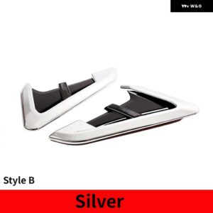 BMW X3 X4 G01 G02 2018-2022 ABS カーボン車サメエラサイドフェンダー ベント装飾 ステッカー カー - X3 Silver8