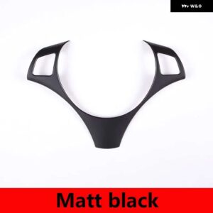 BMW 1 3シリーズ E87 E90 2004-2012 ABS カーボンステアリング ホイール フレームカバー トリム ステッカー インテリア - Matt black