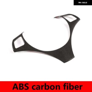 BMW 1 3シリーズ E87 E90 2004-2012 ABS カーボンステアリング ホイール フレームカバー トリム ステッカー インテリア - carbon fiber