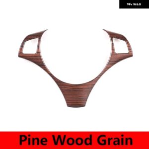BMW 1 3シリーズ E87 E90 2004-2012 ABS カーボンステアリング ホイール フレームカバー トリム ステッカー インテリア - Pine Wood Grain