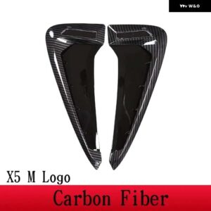 BMW X5 F15 X5M F85 2014-2018 XDRIVE ロゴ M ロゴ ABS /ブラック車シャークギルサイドフェンダー ベント ステッカー カー - Carbon Fiber M Logo