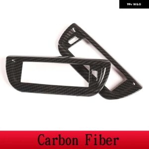 BMW 7シリーズ F01 F02 2009-2014 ABS 車 B ピラー 空調 AC コンセントフレーム ステッカー カバー トリム ステッカー カー - carbon fiber