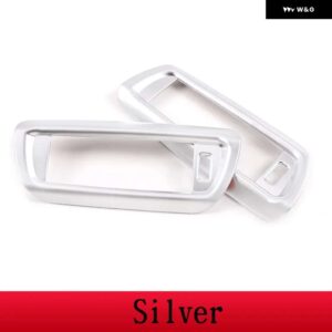 BMW 7シリーズ F01 F02 2009-2014 ABS 車 B ピラー 空調 AC コンセントフレーム ステッカー カバー トリム ステッカー カー - Silver