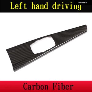 BMW LHD RHD 3シリーズ GT F30 F33 F34 F36 2013-2019 ABS マットブラック車マルチメディアパネル カバー トリム ステッカー カー - Carbon Fiber L H D