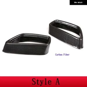 BMW 5シリーズ 6シリーズ GT G30 G38 G32 2018-21 ステンレステール喉マフラー装飾カバー ステッカー カー - Style A carbon fiber