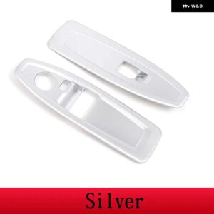 BMW ABS カーボン/ 1 2シリーズ F20 F21 F22 F45 F46 14-19 ガラスリフト スイッチパネル フレーム ステッカー カー - Silver