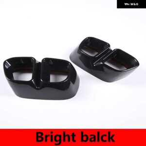 BMW X5 F15 X6 F16 2014-18 M スポーツステンレス黒車黒マフラーサイレンサーカバー ステッカー カー - bright black