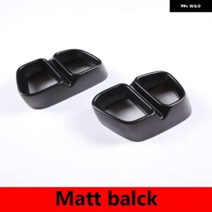 BMW X5 F15 X6 F16 2014-18 M スポーツステンレス黒車黒マフラーサイレンサーカバー ステッカー カー - Matt black