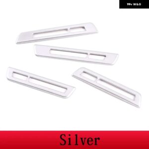 BMW 7シリーズ F01 F02 2009-14 カースタイリング ABS /カーボンカーシート メモリボタン フレームカバー ステッカー カー - Silver