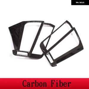 BMW X5 F15 X6 F16 2014-2018 ABS /カーボンテクスチャカーエアコンアウトレットベントフレームトリム ステッカー カー - Carbon Fibe