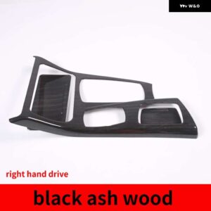 BMW 5シリーズ F10 2011-2017 520LI 525LI 530LI ABS カーセンターコンソール ギアシフトパネル カバー トリム ステッカー カー - black ash wood RHD