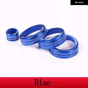 ランドローバー レンジローバースポーツヴォーグ自伝 2014-2017 カーエアコンボリュームノブリング カバー トリムカー - blue