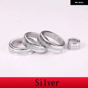 ランドローバー レンジローバースポーツヴォーグ自伝 2014-2017 カーエアコンボリュームノブリング カバー トリムカー - Silver