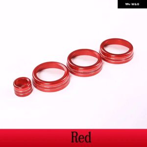 ランドローバー レンジローバースポーツヴォーグ自伝 2014-2017 カーエアコンボリュームノブリング カバー トリムカー - red