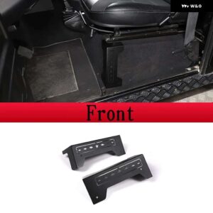 ランドローバー ディフェンダー 110 130 2004-18 ステンレスフロントとリアシート ベース防止コーナーカー - Front2