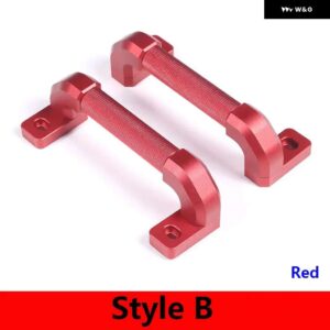 ランドローバー ディフェンダー 90 110 130 2014-2018 合金ドアハンドルトリムインテリア - Red Style B