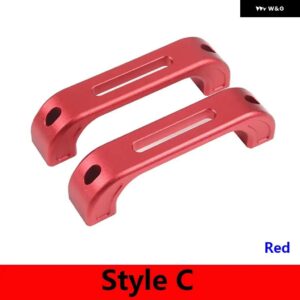 ランドローバー ディフェンダー 90 110 130 2014-2018 合金ドアハンドルトリムインテリア - Red Style C
