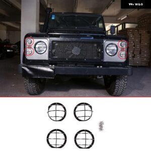 ランドローバー ディフェンダー 90 110 130 2004-18 ヘッドライト テールランプカバー ライトカバー カー - Front fog lights