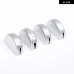 ランドローバー ディスカバリー 3 ディスカバリー 4 LR3 LR4 ABS /ブラックエアアウトレット調整ロッドカバー トリム ステッカー カー - Silver