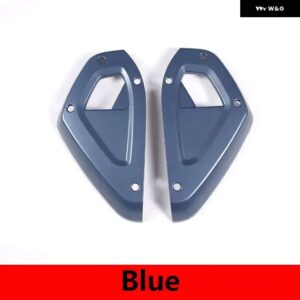 ランドローバー ディフェンダー 90 110 130 2020-2024 ABS カーボン ダッシュボード サイドパネル カバー 装飾カー - blue