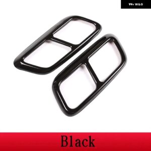 ランドローバー レンジローバースポーツ P400 ステンレステールパイプ サイレントカバー マフラーカバー ステッカー カー - black