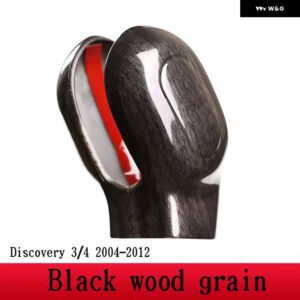 ランドローバー ディスカバリー 3/4 LR3 LR4 フリーランダー 2 07-15 ABS 黒木目ギアシフトヘッドカバー ステッカー カー - Discovery 3 R42