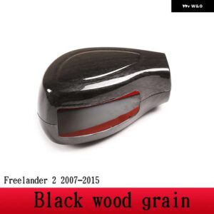ランドローバー ディスカバリー 3/4 LR3 LR4 フリーランダー 2 07-15 ABS 黒木目ギアシフトヘッドカバー ステッカー カー - Freelander 2
