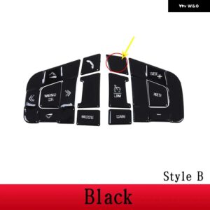 ランドローバー ステアリング ホイール ボタン スパンコール ステッカー ディスカバリースポーツ 2015-2019 合金/ブラックカー - Style B Black