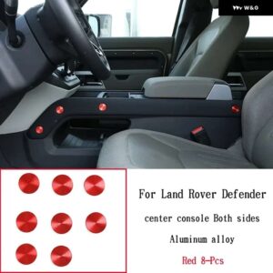 ランドローバー ディフェンダー 90 110 130 2020-2025 合金ドア ダッシュボード ネジカバー トリムインテリアカー - Red-8 Pcs3