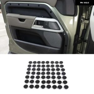ランドローバー ディフェンダー 90 110 130 2020-2025 合金ドア ダッシュボード ネジカバー トリムインテリアカー - black-56 Pcs