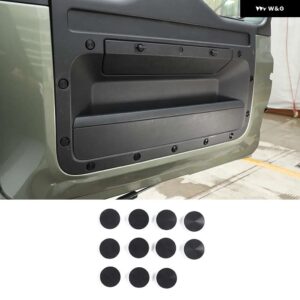 ランドローバー ディフェンダー 90 110 130 2020-2025 合金ドア ダッシュボード ネジカバー トリムインテリアカー - Black-11 Pcs