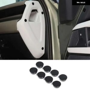 ランドローバー ディフェンダー 90 110 130 2020-2025 合金ドア ダッシュボード ネジカバー トリムインテリアカー - Black-8 Pcs