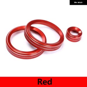 レンジローバースポーツ 2018-22 レンジローバーヴォーグ 18-22 車中央空調ボリュームノブリング カバー トリムカー - red