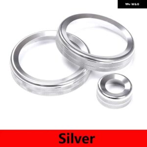 レンジローバースポーツ 2018-22 レンジローバーヴォーグ 18-22 車中央空調ボリュームノブリング カバー トリムカー - Silver